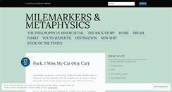 Desktop Screenshot of milemarkersandmetaphysics.wordpress.com