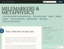 Tablet Screenshot of milemarkersandmetaphysics.wordpress.com