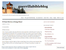 Tablet Screenshot of guerrillabibleblog.wordpress.com