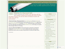 Tablet Screenshot of fluorescentlamp.wordpress.com