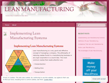 Tablet Screenshot of lean2manufacturing.wordpress.com