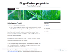 Tablet Screenshot of fashionpeopleinfo.wordpress.com