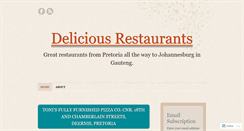 Desktop Screenshot of deliciousrestaurants.wordpress.com