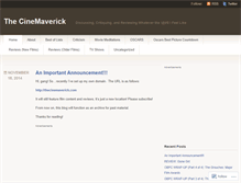 Tablet Screenshot of cinemaverick1.wordpress.com
