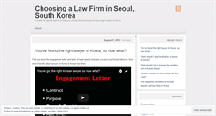 Desktop Screenshot of lawfirmseoul.wordpress.com