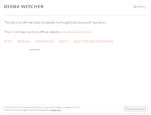 Tablet Screenshot of dianawitcher.wordpress.com