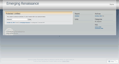 Desktop Screenshot of emergingrenaissance.wordpress.com
