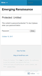Mobile Screenshot of emergingrenaissance.wordpress.com