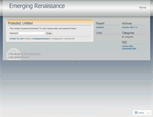 Tablet Screenshot of emergingrenaissance.wordpress.com