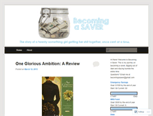 Tablet Screenshot of becomingasaver.wordpress.com