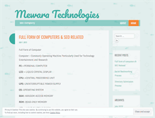Tablet Screenshot of mewaratechnologies.wordpress.com