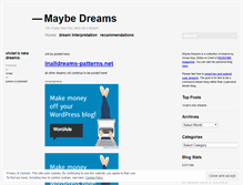 Tablet Screenshot of maybedreams.wordpress.com