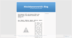 Desktop Screenshot of misslebanonworld.wordpress.com