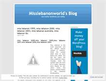 Tablet Screenshot of misslebanonworld.wordpress.com