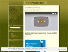 Tablet Screenshot of notperfection.wordpress.com