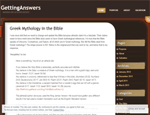 Tablet Screenshot of gettinganswers.wordpress.com