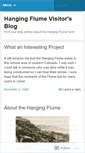 Mobile Screenshot of hangingflume.wordpress.com