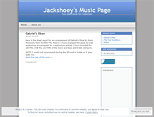 Tablet Screenshot of jackshoey.wordpress.com