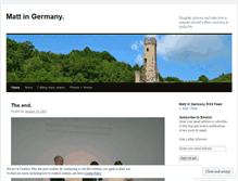 Tablet Screenshot of mattingermany.wordpress.com