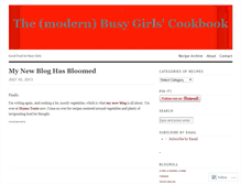 Tablet Screenshot of busygirlscookbook.wordpress.com