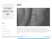 Tablet Screenshot of itsnotabouttheart.wordpress.com