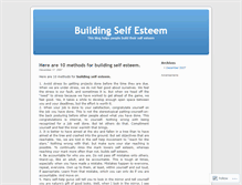 Tablet Screenshot of buildingselfesteem.wordpress.com