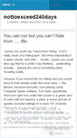 Mobile Screenshot of nottoexceed240days.wordpress.com