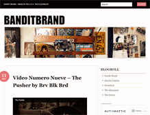 Tablet Screenshot of banditbrand.wordpress.com