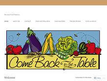 Tablet Screenshot of comebacktothetable.wordpress.com