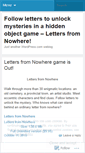 Mobile Screenshot of lettersfromnowheregame.wordpress.com