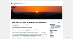 Desktop Screenshot of daughtersofmoremi.wordpress.com