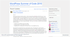 Desktop Screenshot of gsoc2010.wordpress.com