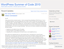 Tablet Screenshot of gsoc2010.wordpress.com