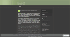 Desktop Screenshot of fitnesslifestyle2009.wordpress.com