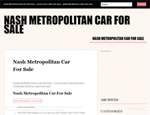 Tablet Screenshot of nashmetropolitancarforsaleaue.wordpress.com