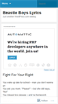 Mobile Screenshot of beastieboyslyrics.wordpress.com