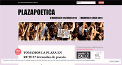 Desktop Screenshot of plazapoetica.wordpress.com