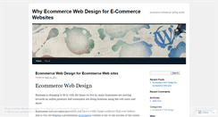 Desktop Screenshot of ecommercewebdesignshoppingcartwebdesignonline.wordpress.com