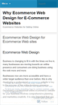 Mobile Screenshot of ecommercewebdesignshoppingcartwebdesignonline.wordpress.com