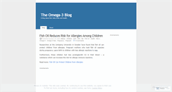 Desktop Screenshot of omega3blog.wordpress.com