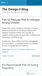 Mobile Screenshot of omega3blog.wordpress.com