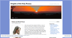 Desktop Screenshot of knightsoftheholyrosary.wordpress.com