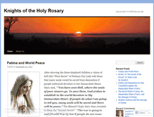 Tablet Screenshot of knightsoftheholyrosary.wordpress.com