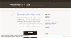 Desktop Screenshot of hegelblog.wordpress.com