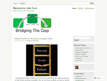 Tablet Screenshot of bridgingthegapblog.wordpress.com