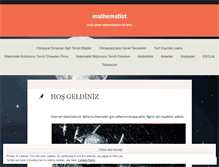 Tablet Screenshot of mathematist.wordpress.com