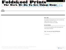 Tablet Screenshot of foldskoolprints.wordpress.com