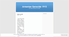 Desktop Screenshot of genocide1915.wordpress.com