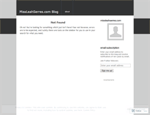 Tablet Screenshot of missleahserres.wordpress.com