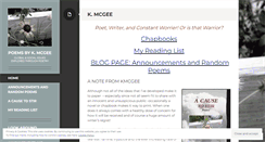 Desktop Screenshot of kmcgeepoet.wordpress.com